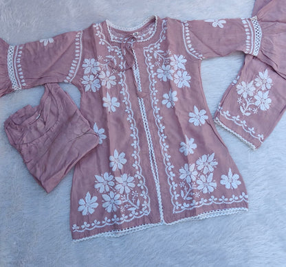 Handwork Chikankari Jacket Set