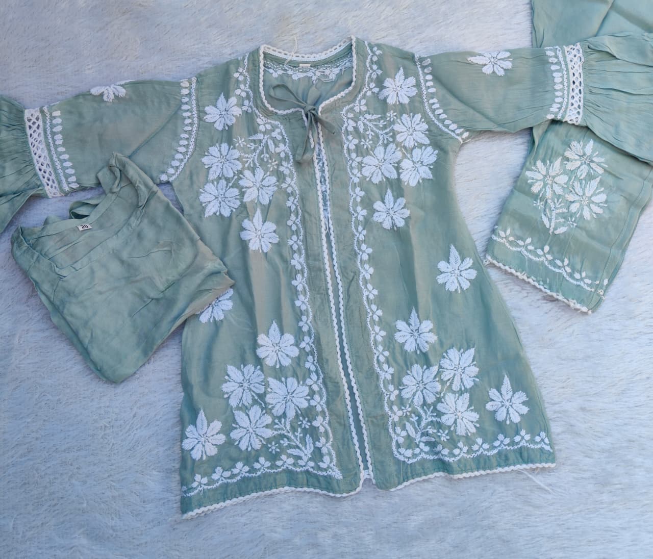 Handwork Chikankari Jacket Set
