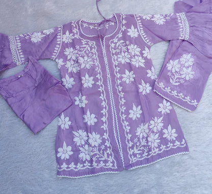 Handwork Chikankari Jacket Set