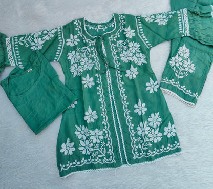 Handwork Chikankari Jacket Set