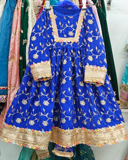 Luxury Vichitra Silk Anarkali Set