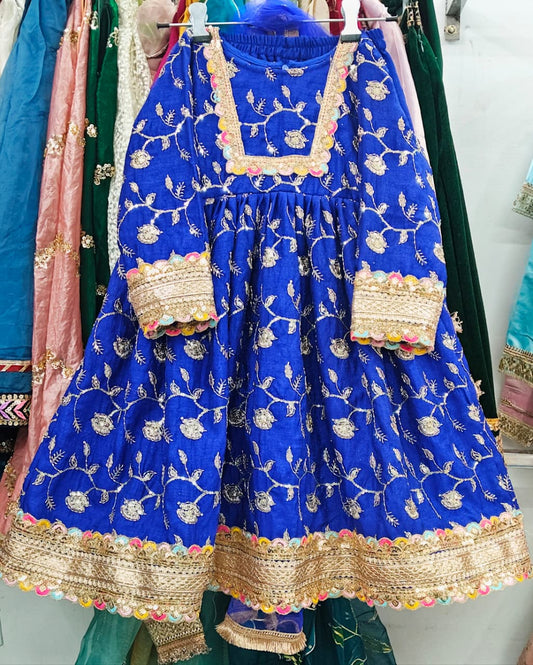 Luxury Vichitra Silk Anarkali Set
