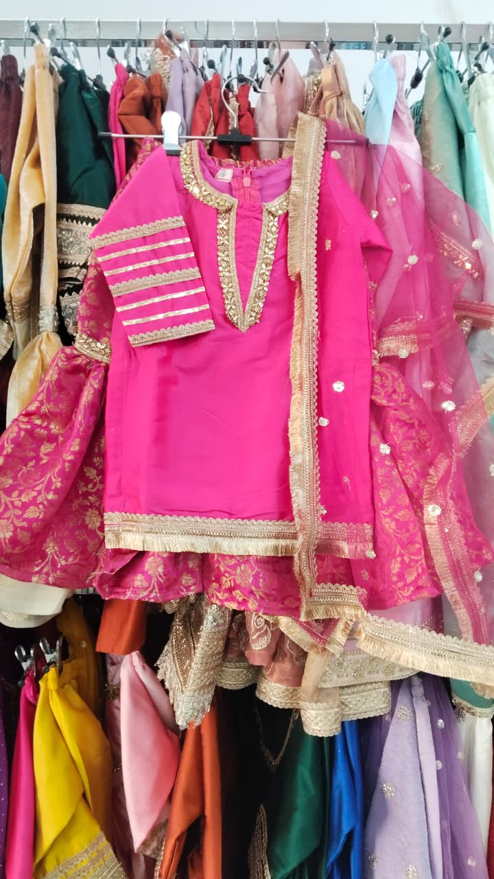 Premium Banarasi Silk Gharara Set