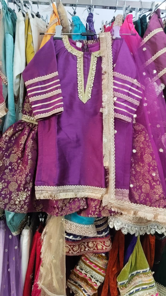 Premium Banarasi Silk Gharara Set