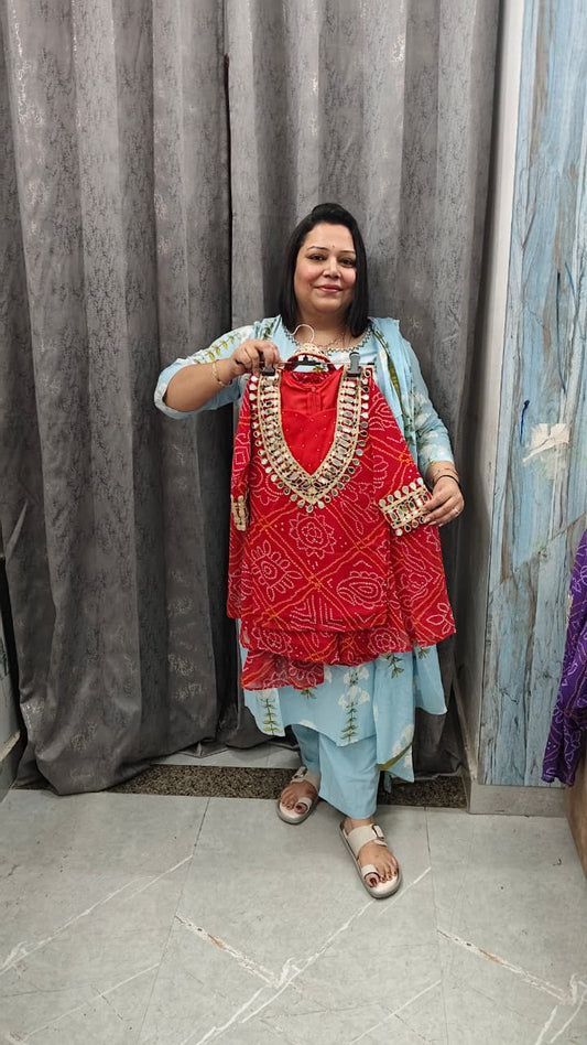 Summer Wedding Collection – Soft Georgette Bandhani Sharara Set