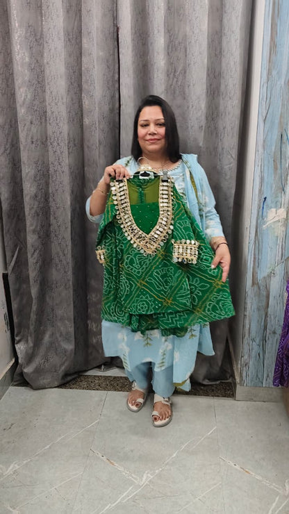 Summer Wedding Collection – Soft Georgette Bandhani Sharara Set