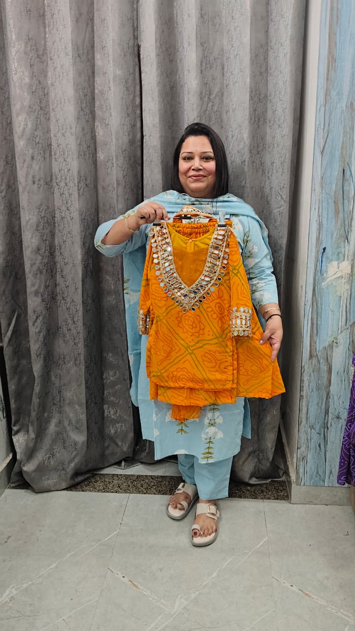 Summer Wedding Collection – Soft Georgette Bandhani Sharara Set