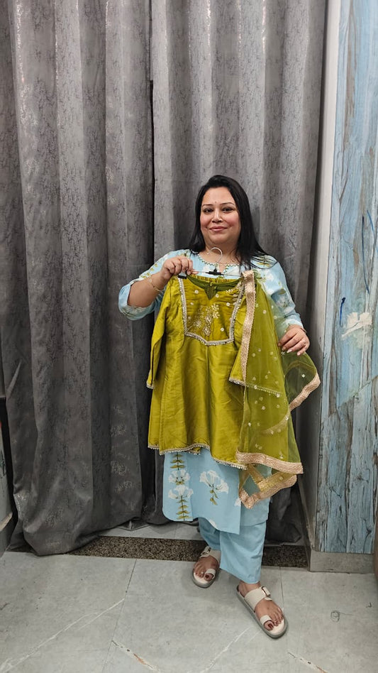 Summer Wedding Collection: Premium Banarasi Silk Handwork Set