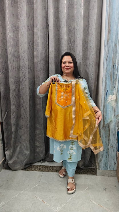 Summer Wedding Collection: Premium Banarasi Silk Handwork Set