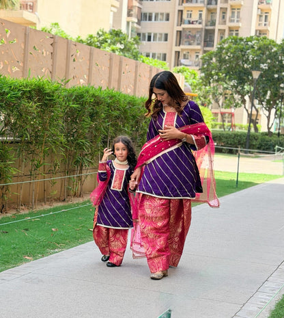 Luxury Silk Mother Daughter Matching Outfits