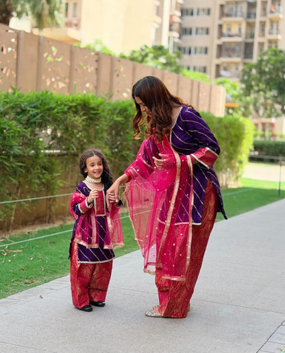 Luxury Silk Mother Daughter Matching Outfits