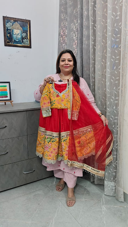 Luxury Natural Crape Work Lehnga Set