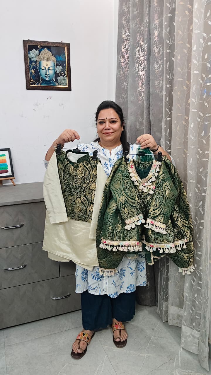 Luxe Jamawar Brother-sister Combo